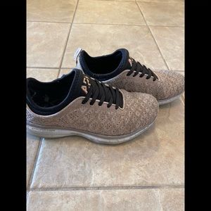 Gold APL Sneakers with Black Trim Size 7